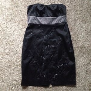 F21 Cocktail Dress  Black Strapless SZ L
